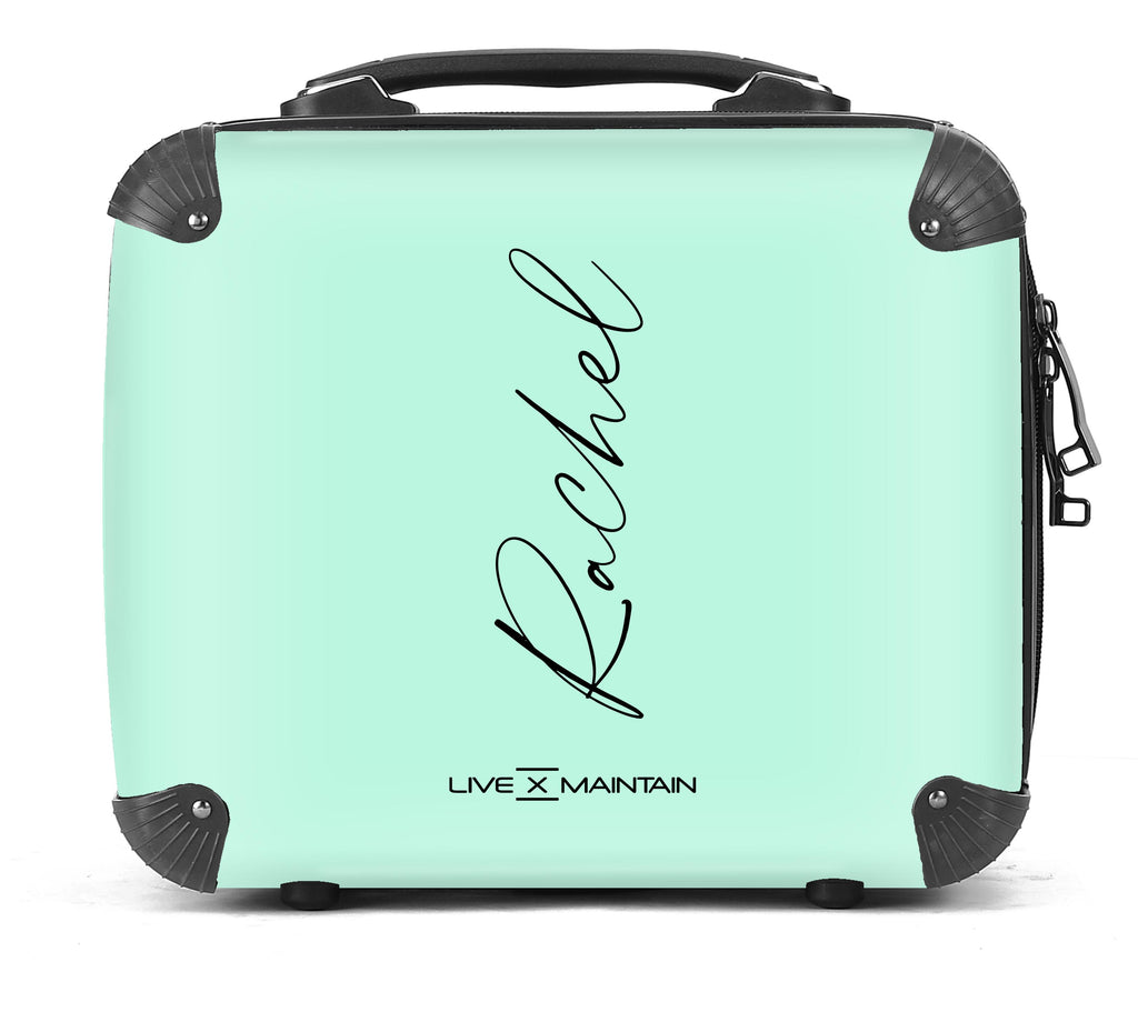 Personalised Pale Green Name Suitcase