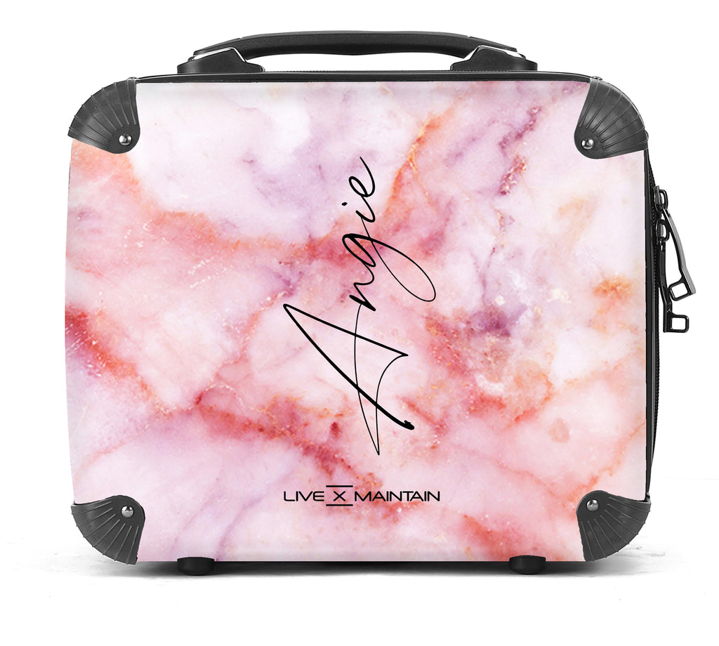 Personalised Pastel Marble Name Suitcase