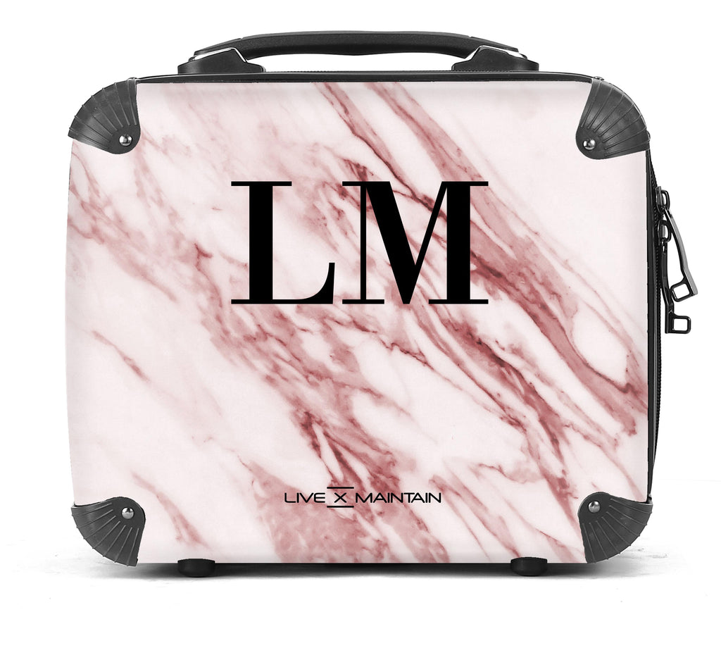 Personalised Rosa Marble Initials Suitcase