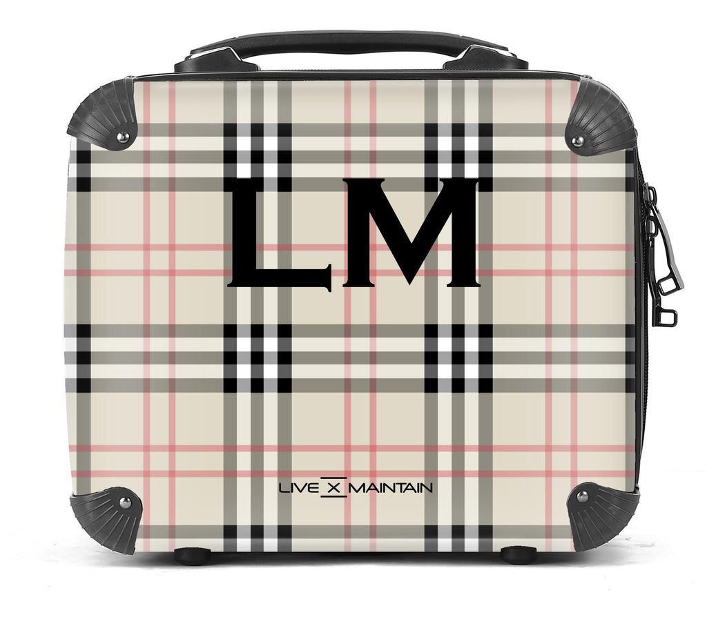 Personalised Tartan Initials Suitcase