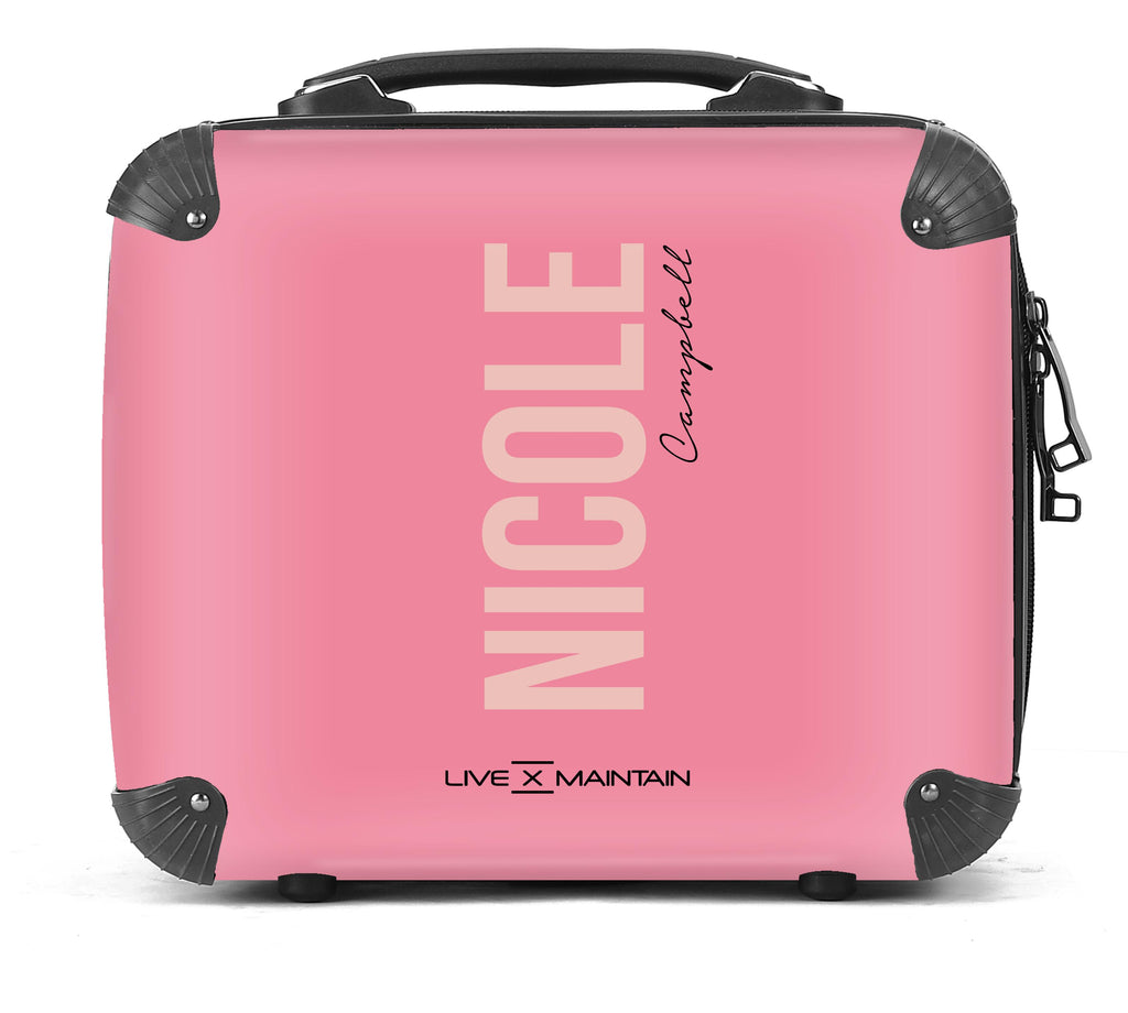 Personalised Watermelon Pink Side Name Suitcase