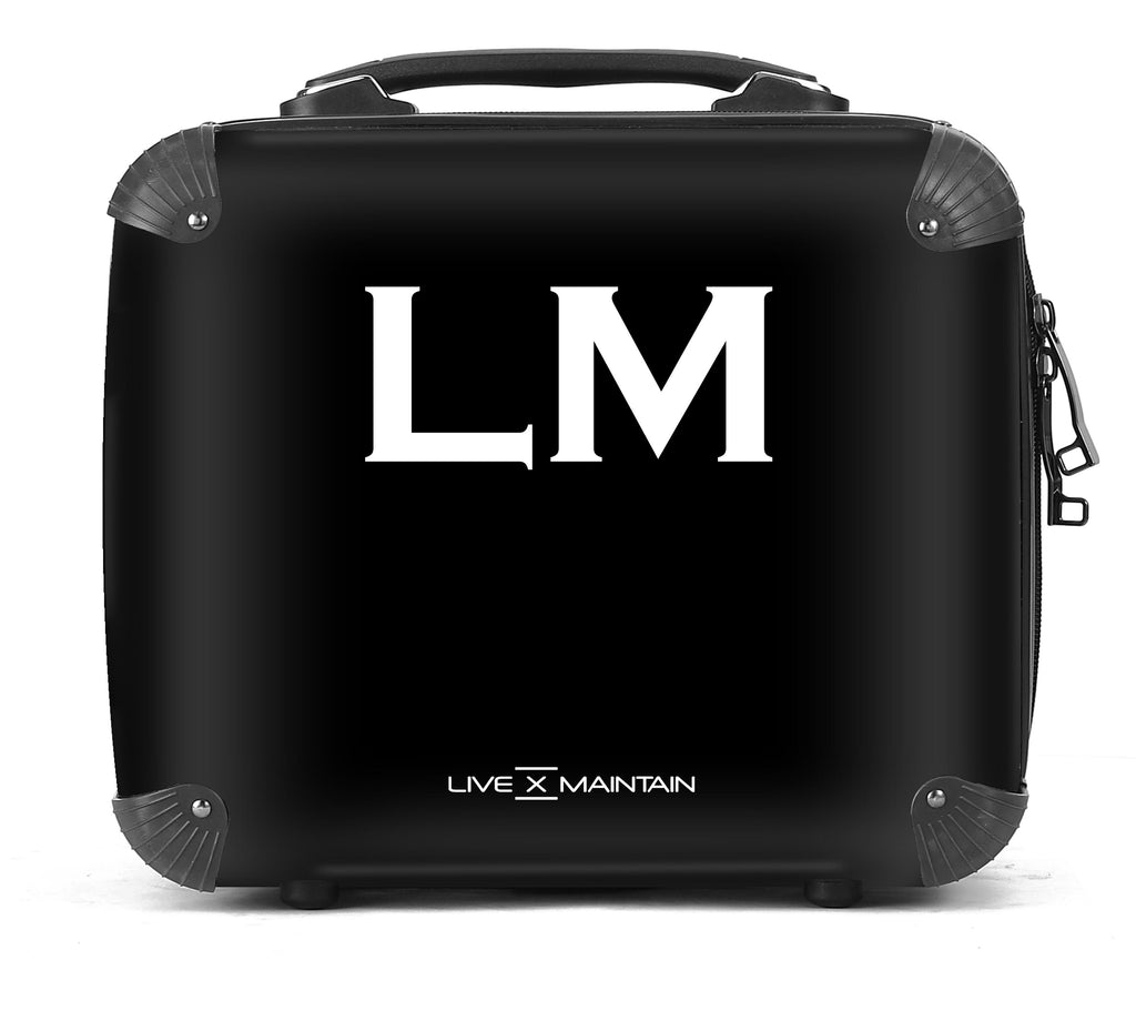 Personalised Black Top Initials Suitcase