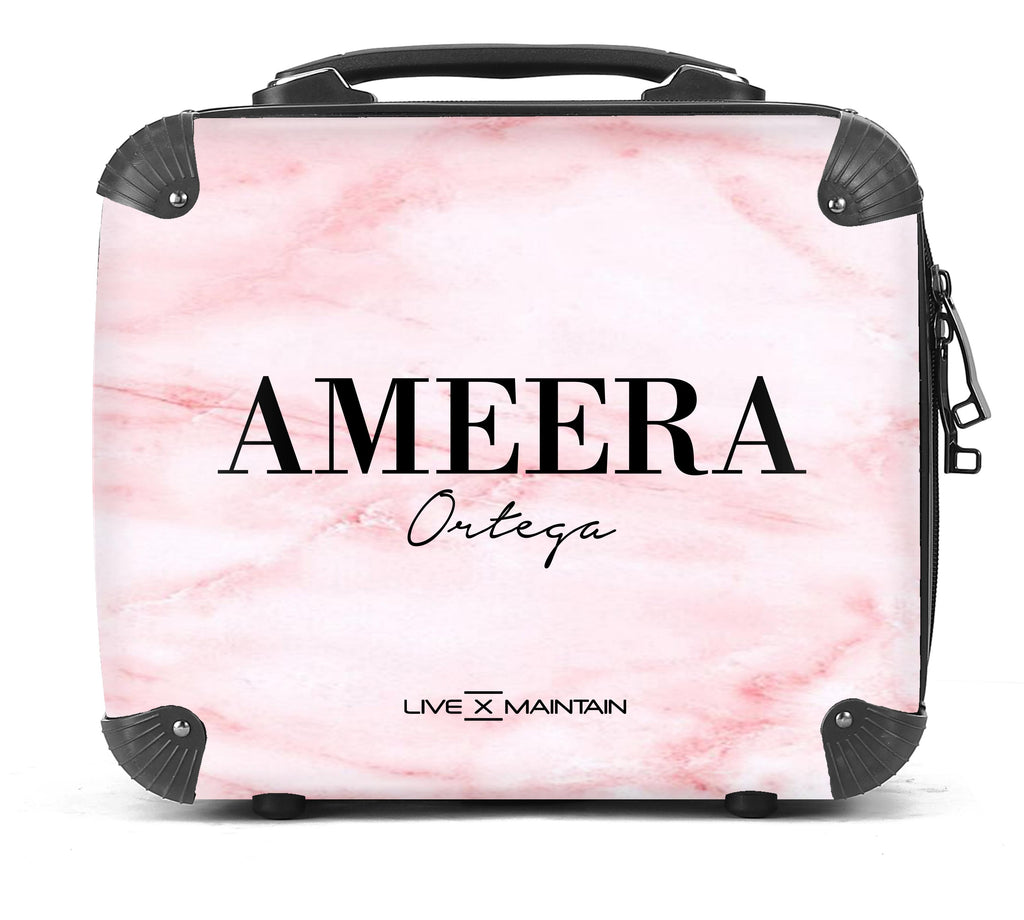 Personalised Cotton Candy Marble Name Suitcase