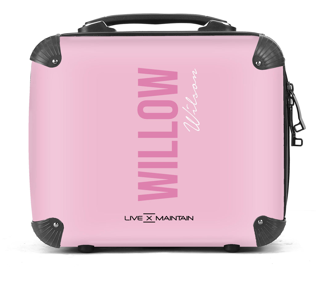 Personalised Pink Side Name Suitcase