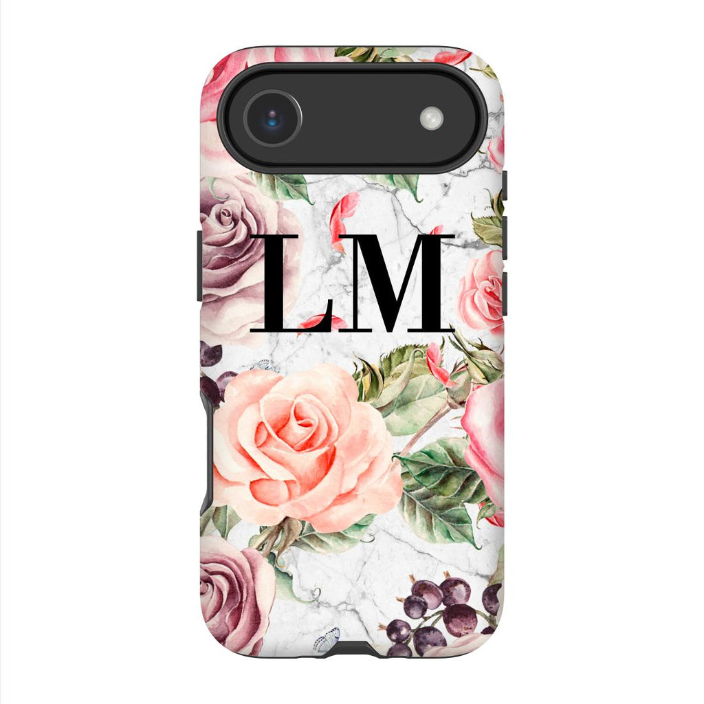 Personalised Watercolor Floral Initials iPhone 17 Air Case