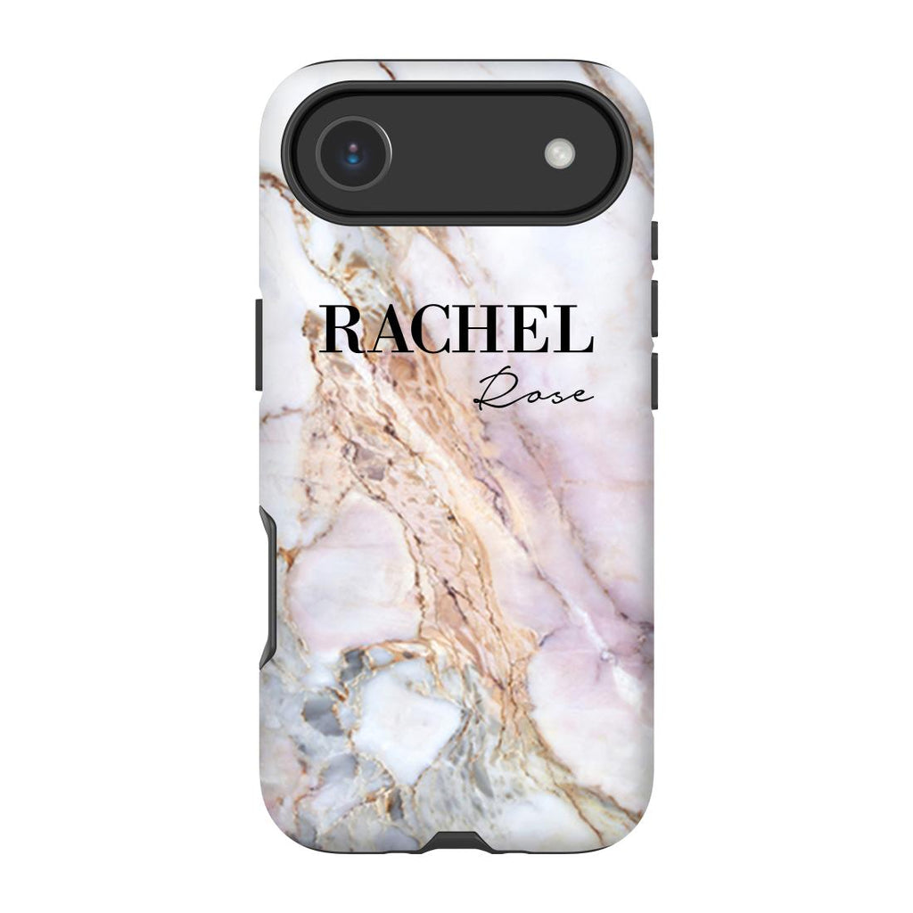 Personalised White Galaxy Marble Name iPhone 17 Air Case