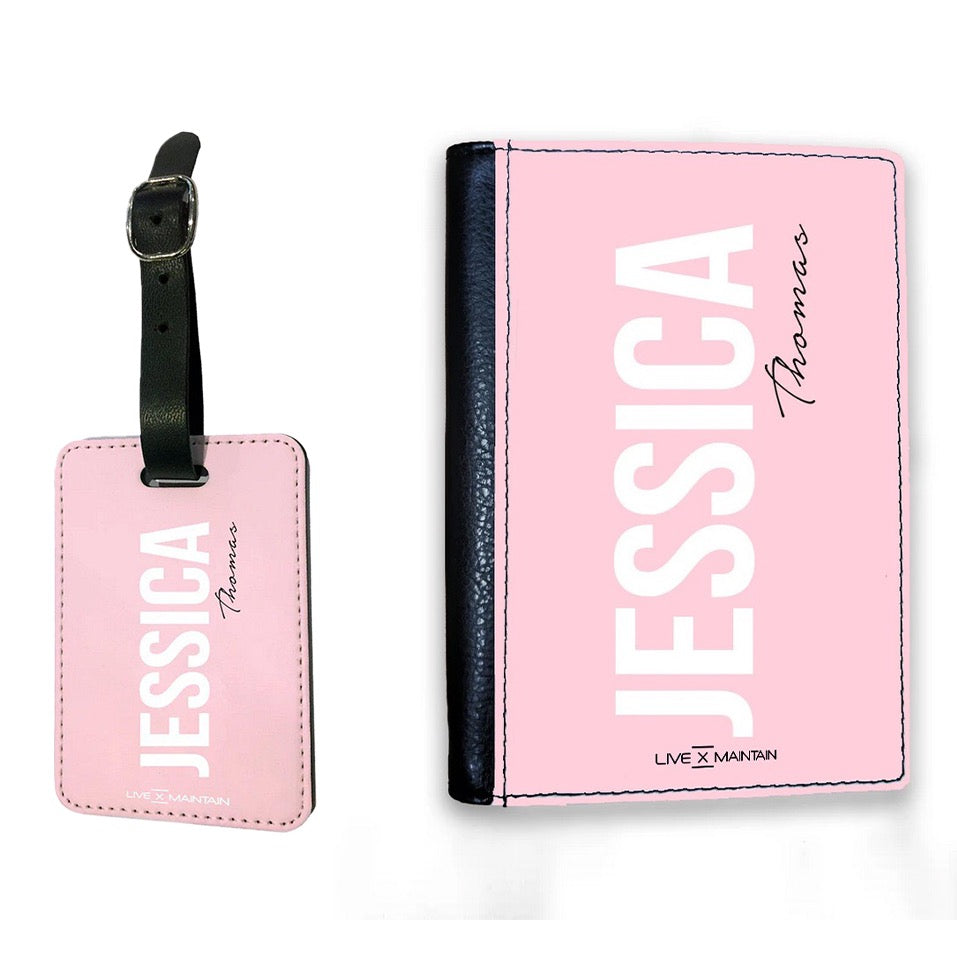 Personalised Bloom Side Name Passport Cover