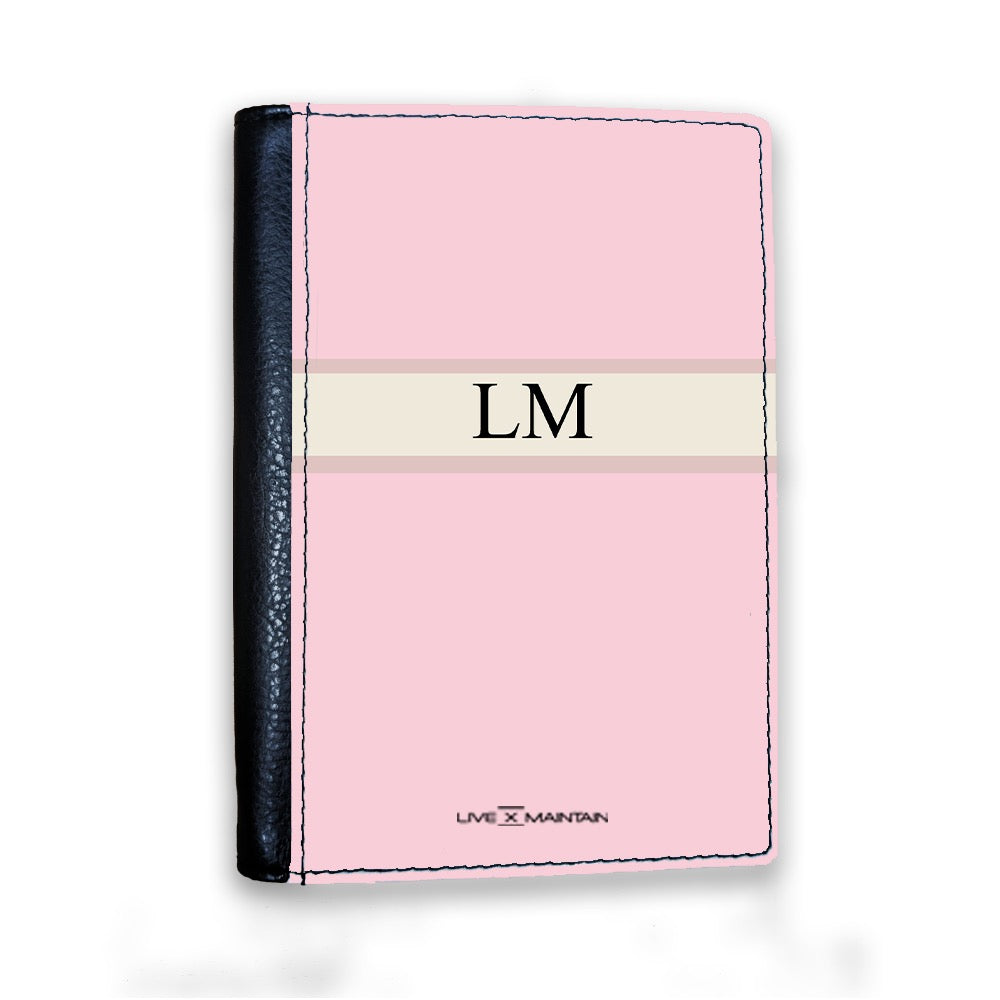 Personalised Bloom Stripe Initials Passport Cover