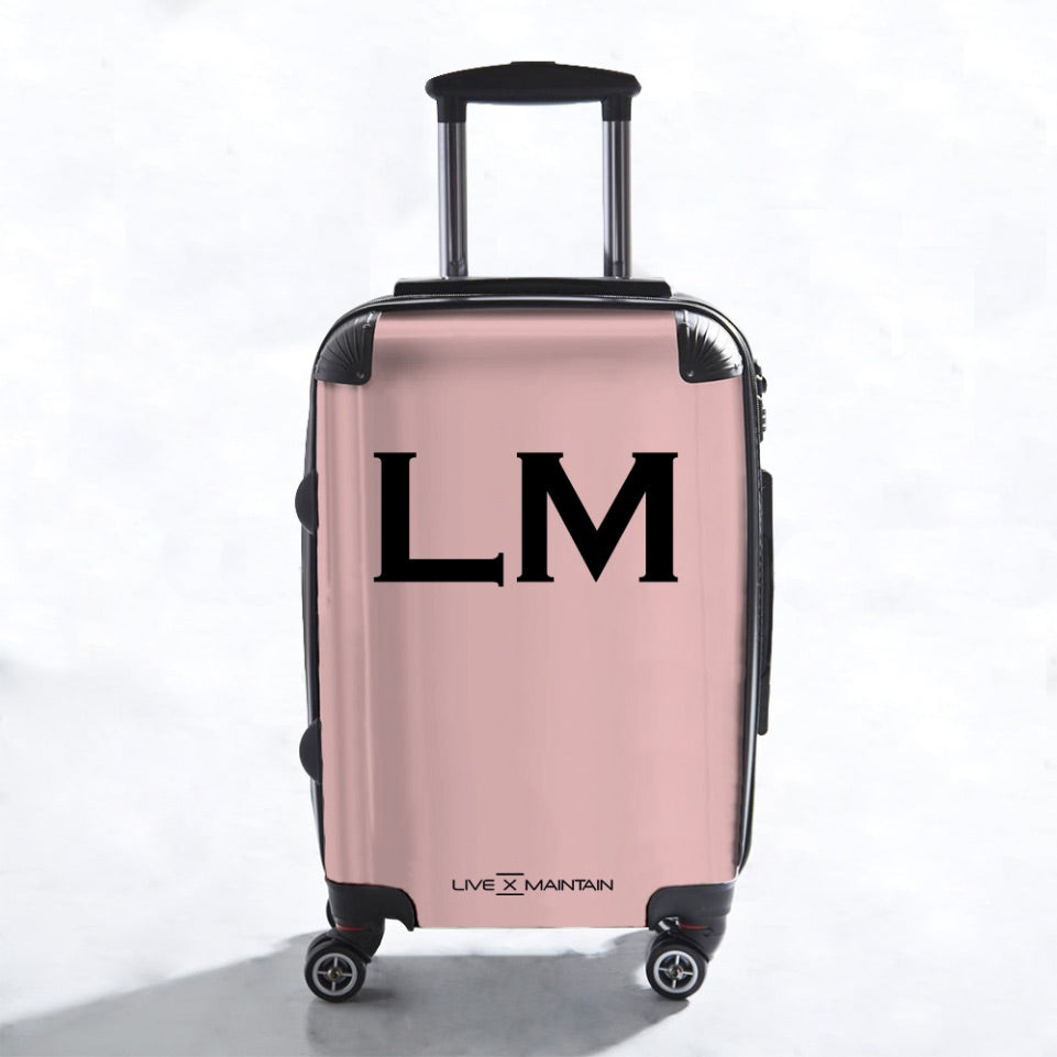 Personalised Blush Pink Initials Suitcase