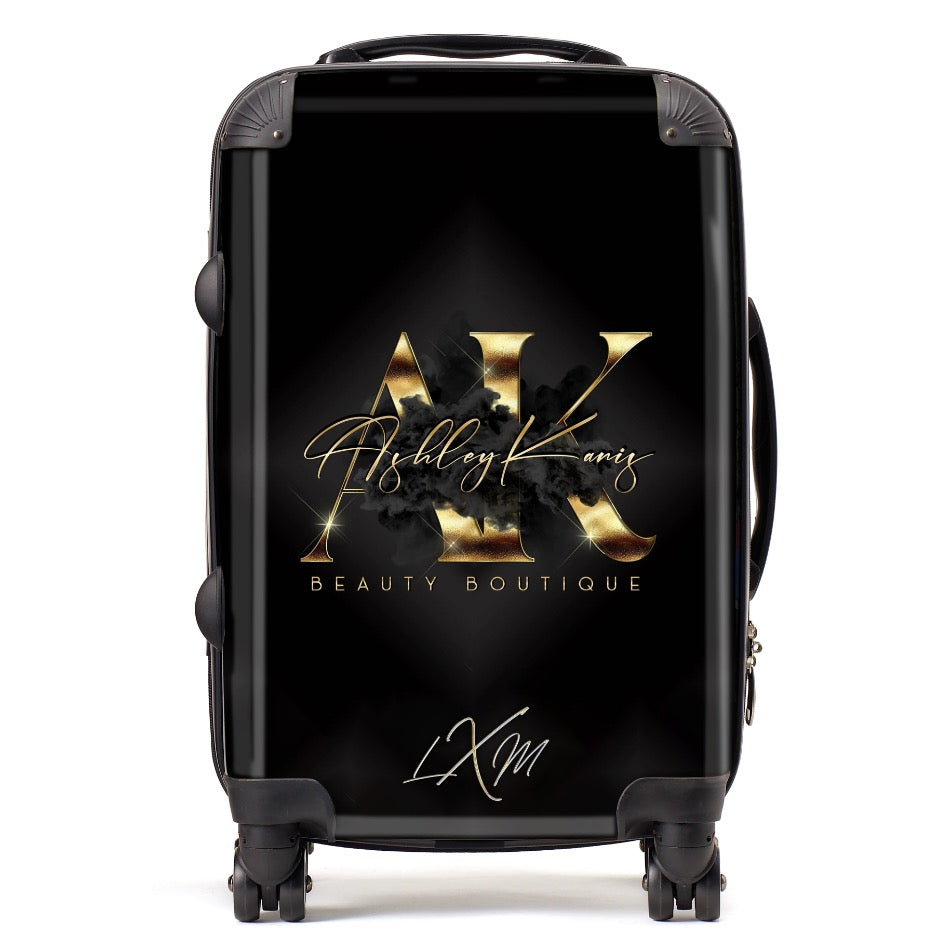 Personalised Makeup Beauty Aesthetics Smoke initials Suitcase