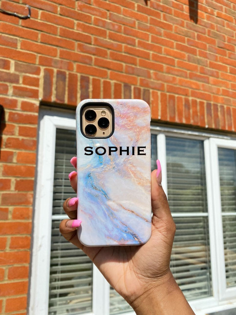 Personalised Moonshine Marble Name iPhone 16 Case