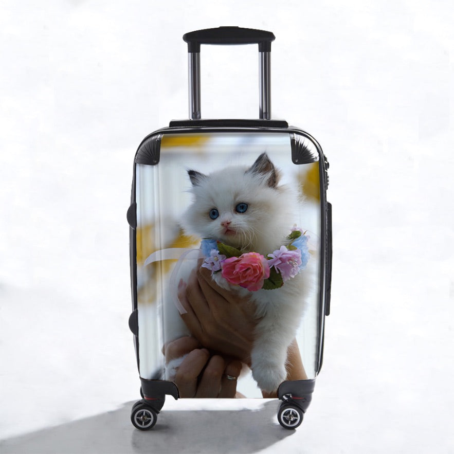 Upload Your Cat Photo Suitcase