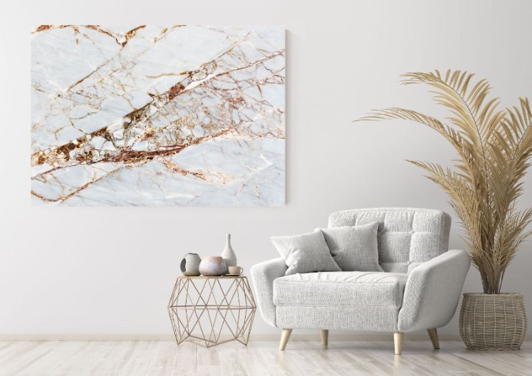 Cracked Marble Canvas Print Wall Art