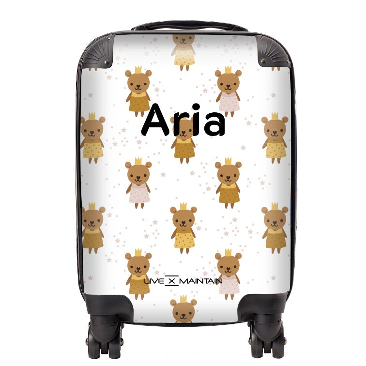 Personalised Cute Bear Kids Suitcase