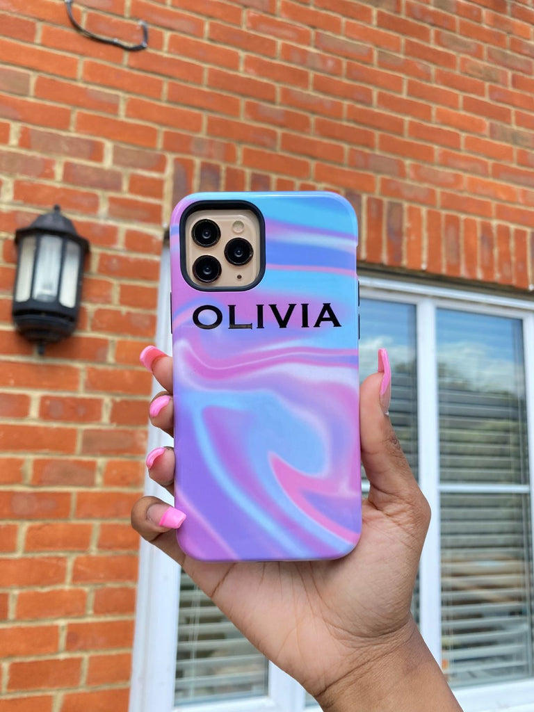 Personalised Luxe Blue Name iPhone 17 Air Case