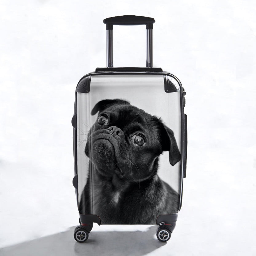 Upload Your Pug Dog Photo Suitcase