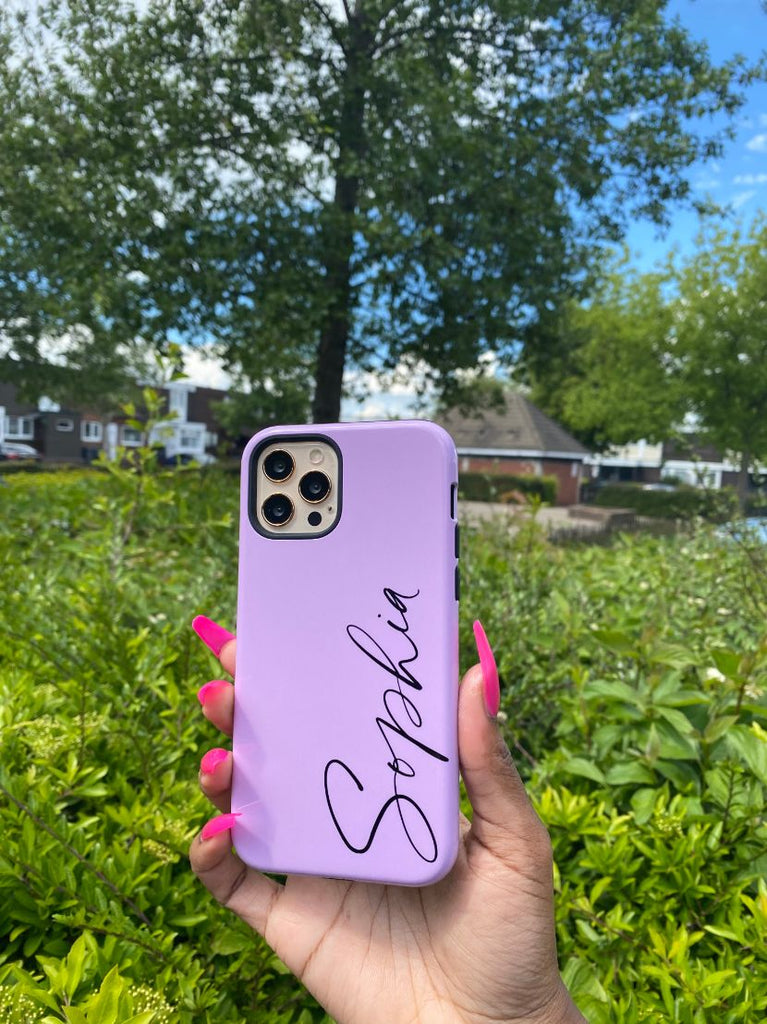 Personalised Purple Name Samsung Galaxy S25 Case