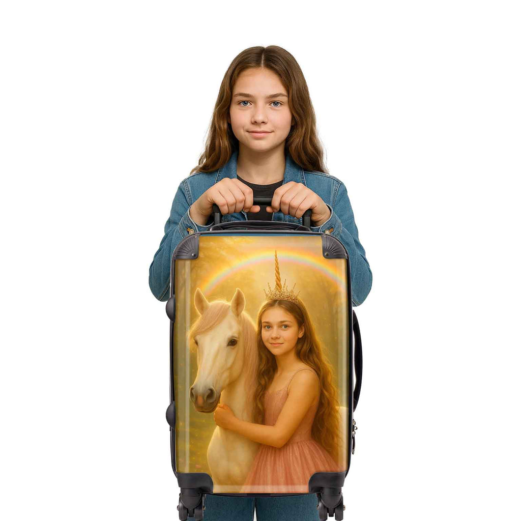 Personalised Unicorn Crown Princess Suitcase