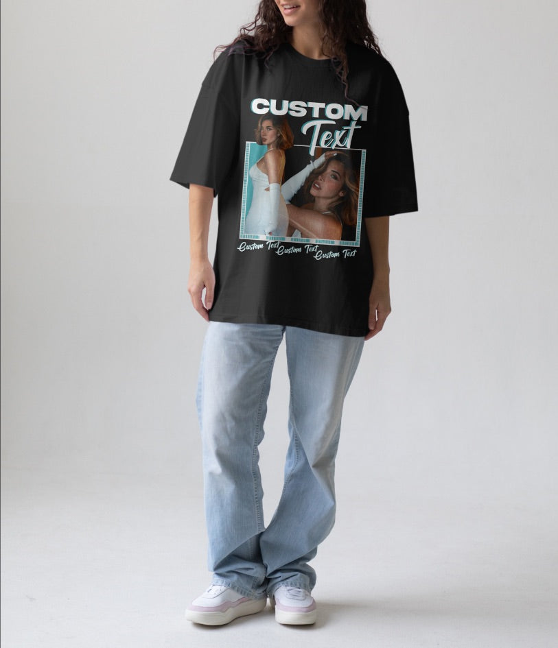 Personalised Oversized Graphic Print T-Shirt