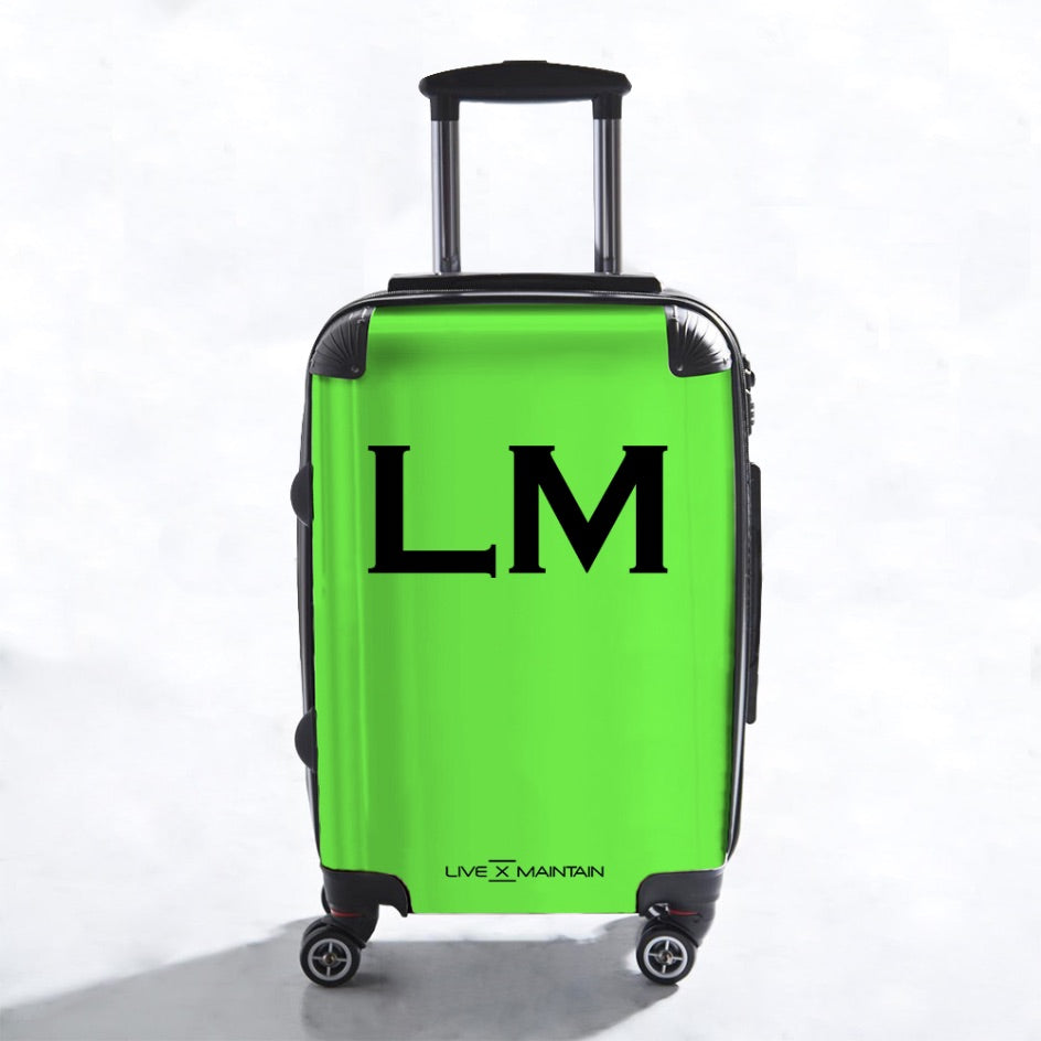 Personalised Green Initials Suitcase