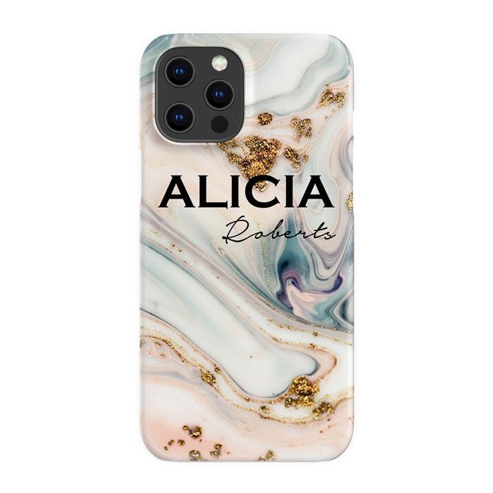 Personalised Fantasia Marble Name iPhone 16 Pro Case