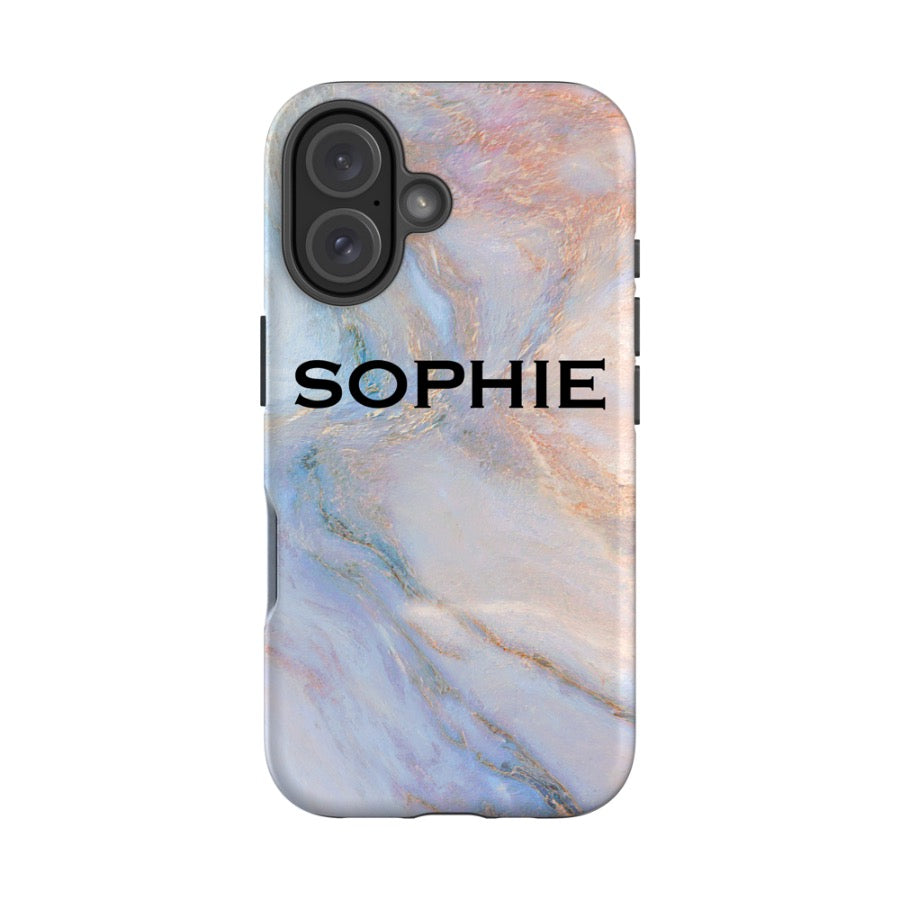 Personalised Moonshine Marble Name iPhone 16 Case