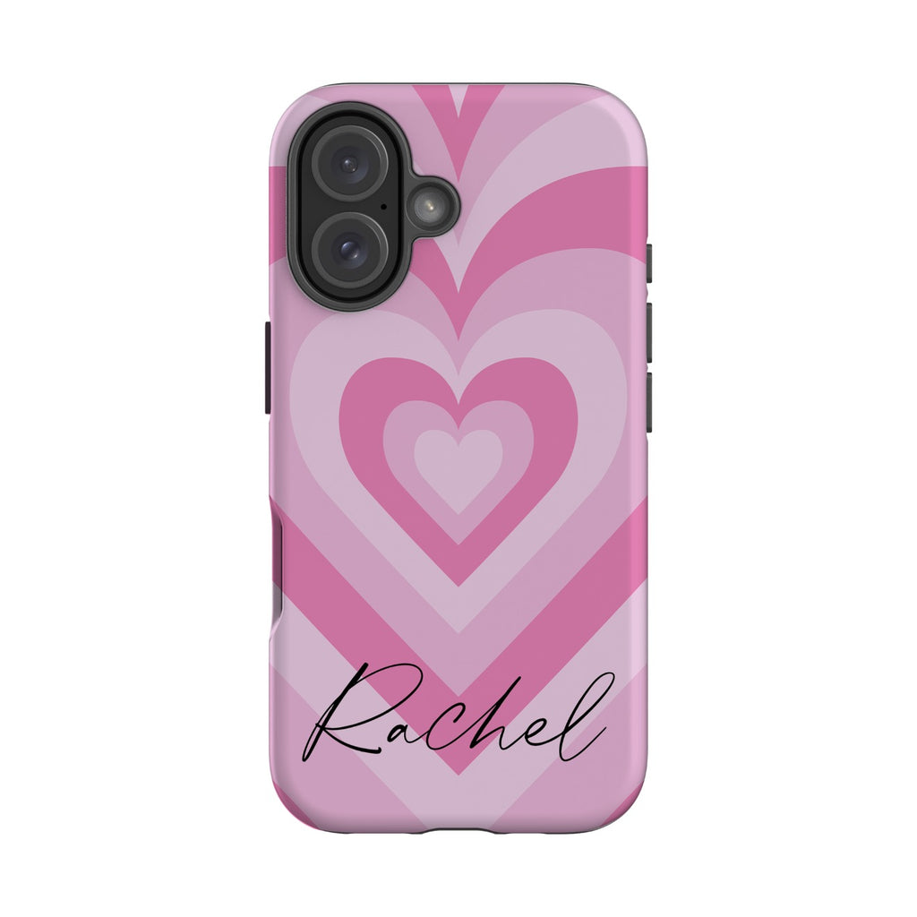 Pink Heart Latte iPhone 16 Case
