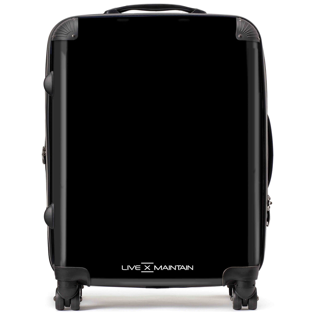 Custom Plain Black Suitcase for Imran