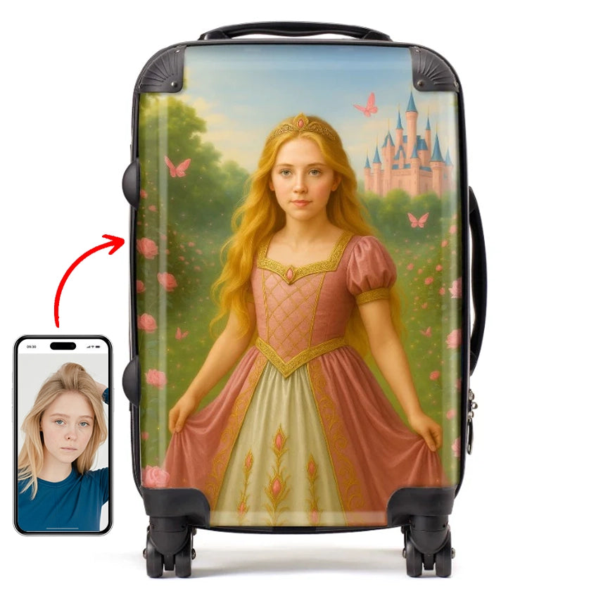 Personalised Rose Pink Princess Suitcase