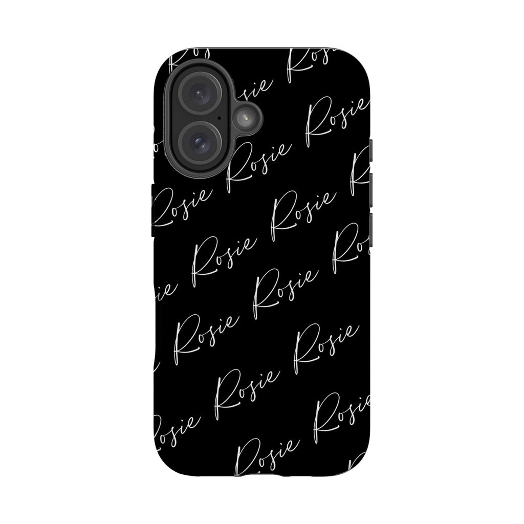 Personalised Script Name All Over iPhone 16 Plus Case