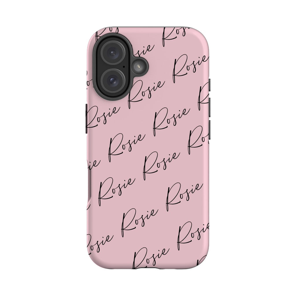 Personalised Script Name All Over iPhone 16 Case
