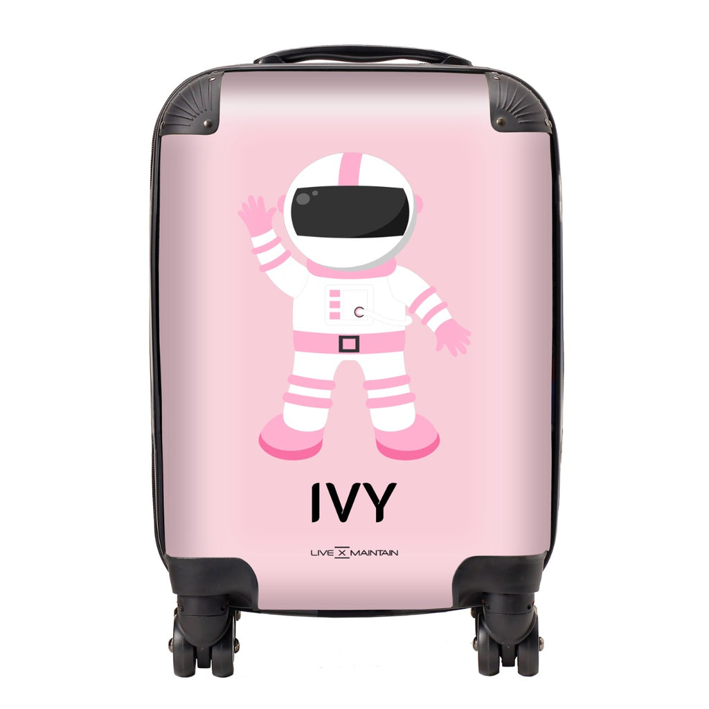 Personalised Space Girl Kids Suitcase