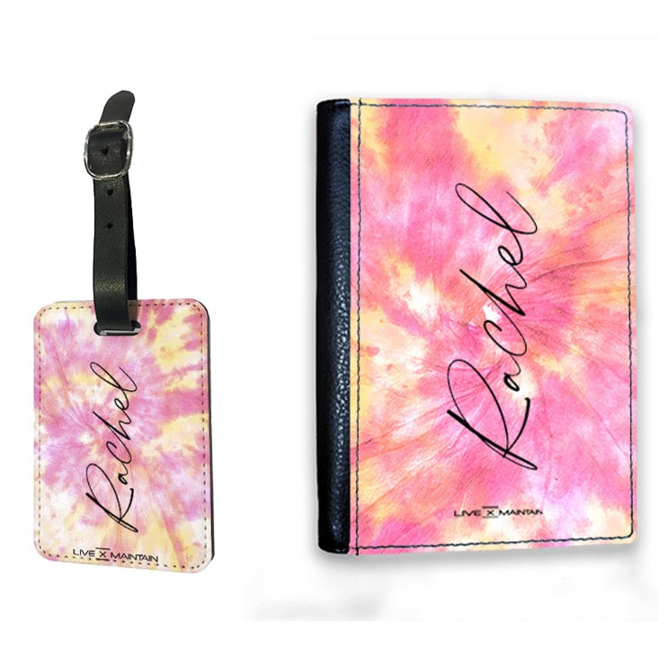 Personalised Tie Dye Name Passport Cover