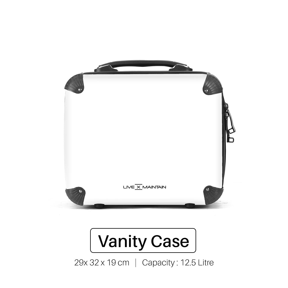 Personalised Rose Gold Marble Initials Suitcase