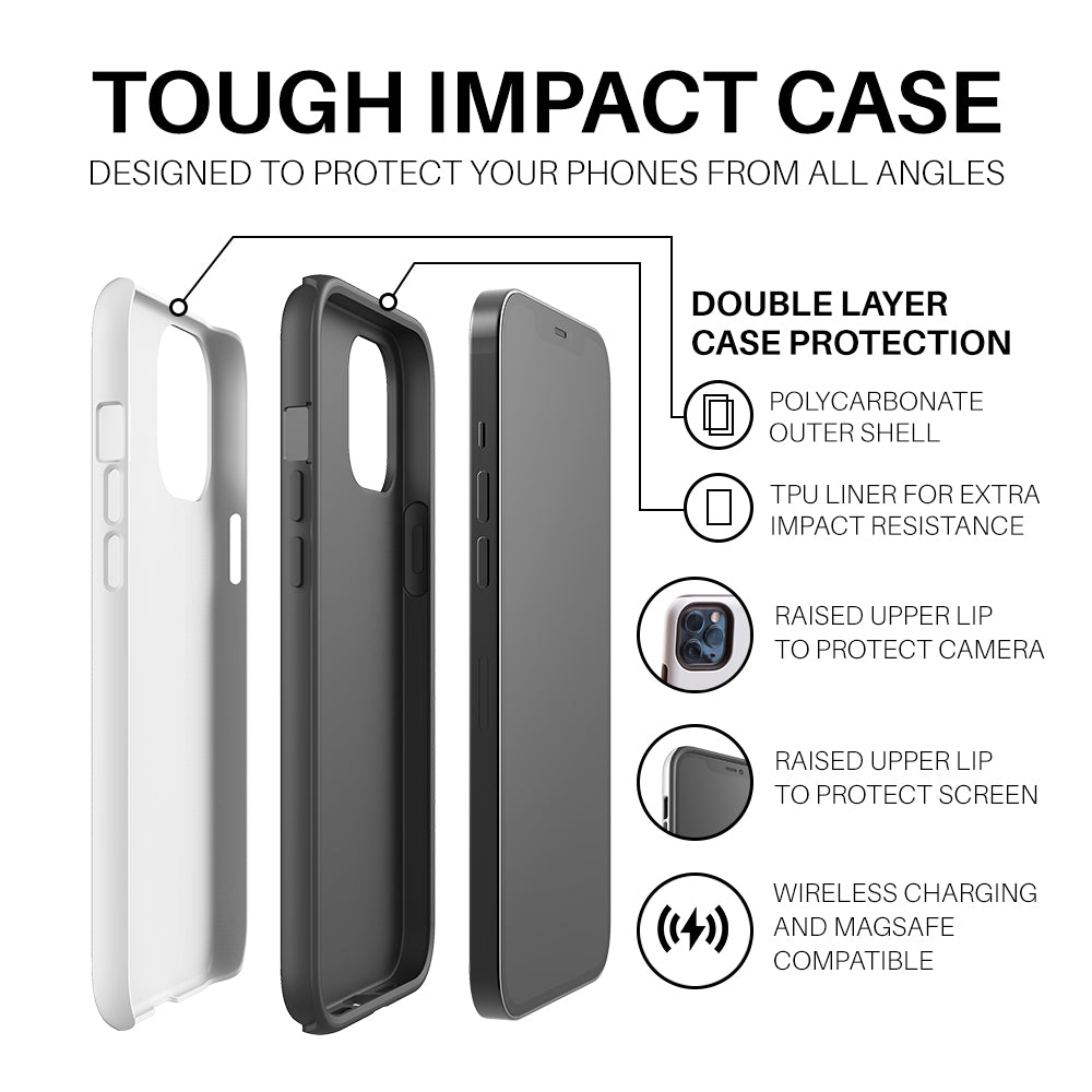 Personalised Black x White Top Initials iPhone 6 Plus/6s Plus Case
