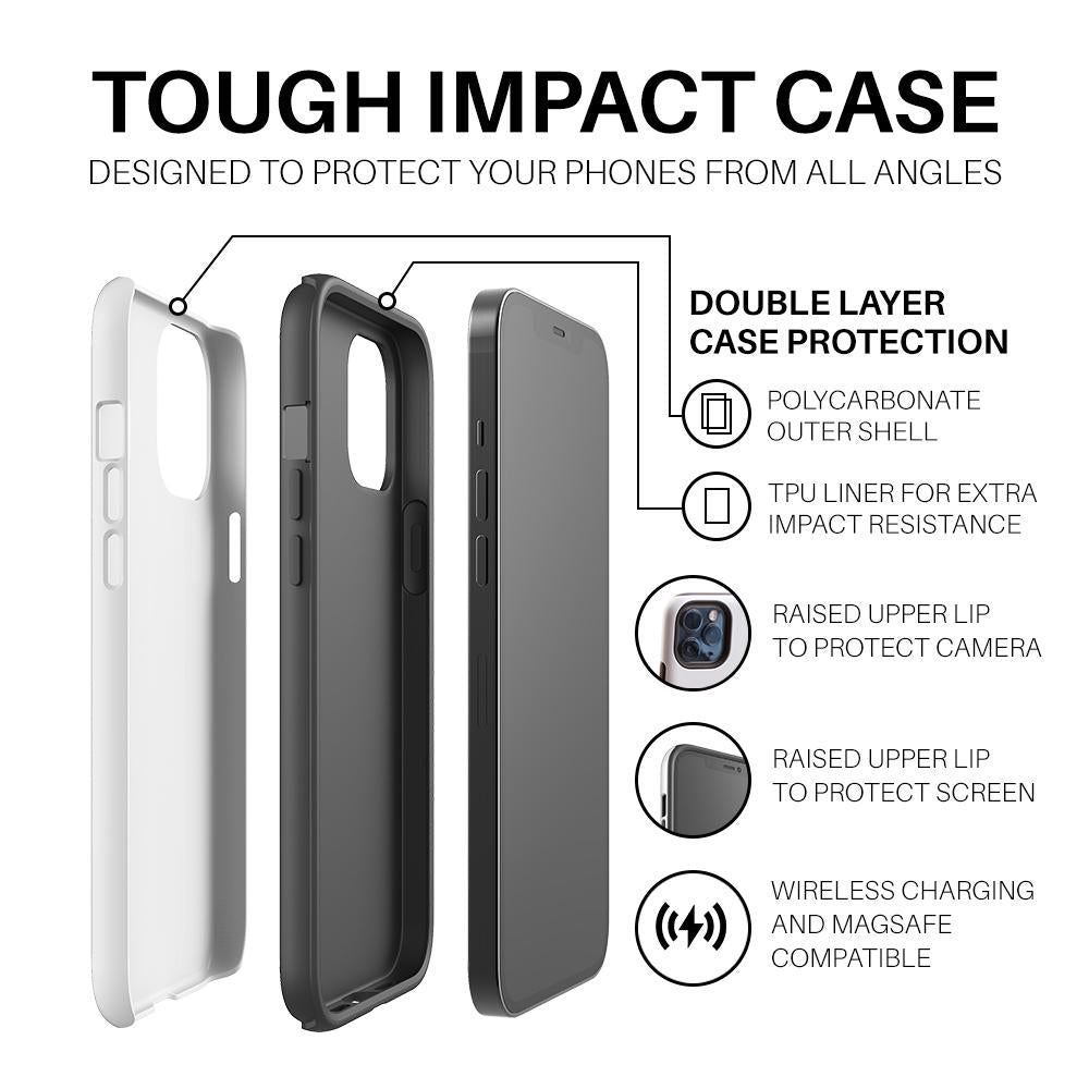 Personalised White Calacatta Marble Initials iPhone 14 Plus Case