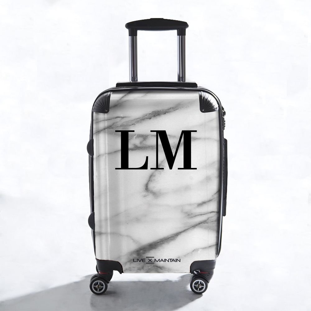 Personalised Pentelic Marble Initials Suitcase