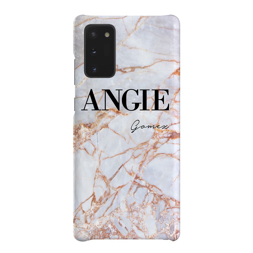 Personalised Fragment Marble Name Samsung Galaxy Note 20 Case