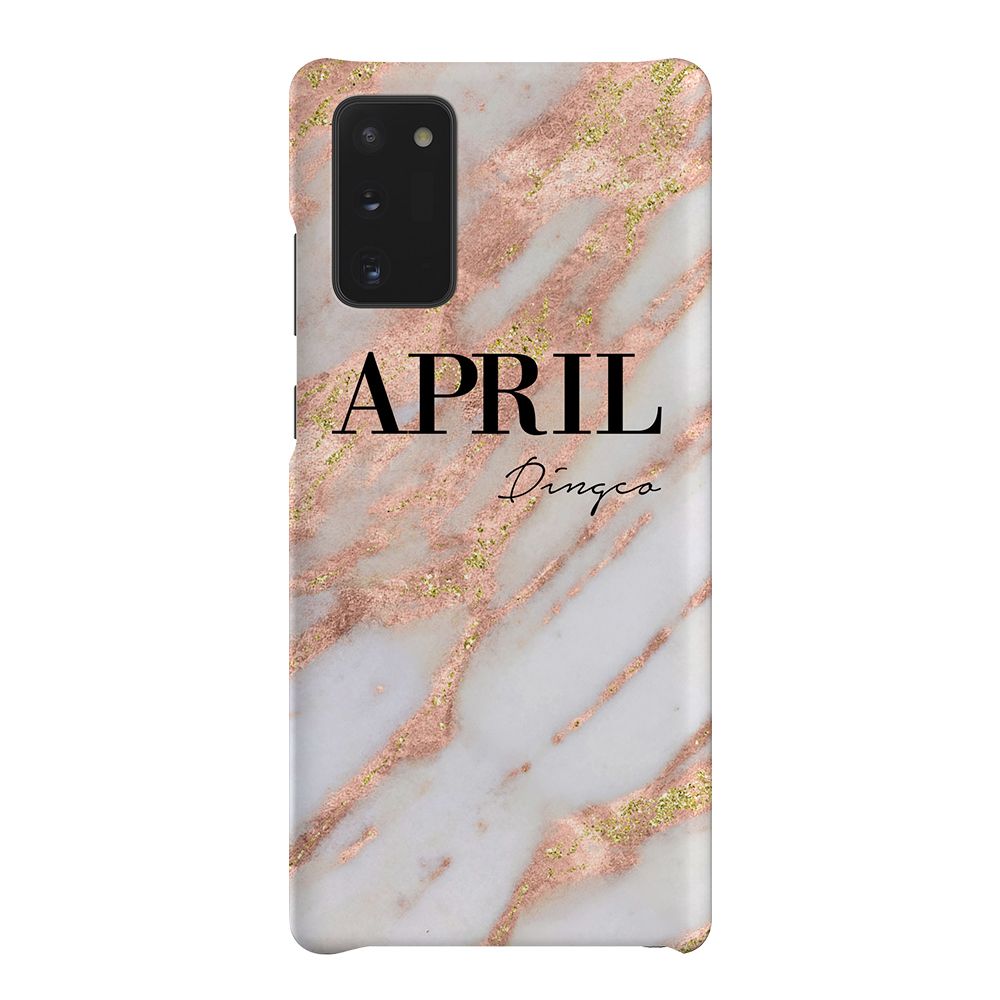 Personalised Aprilia Marble Name Samsung Galaxy Note 20 Case