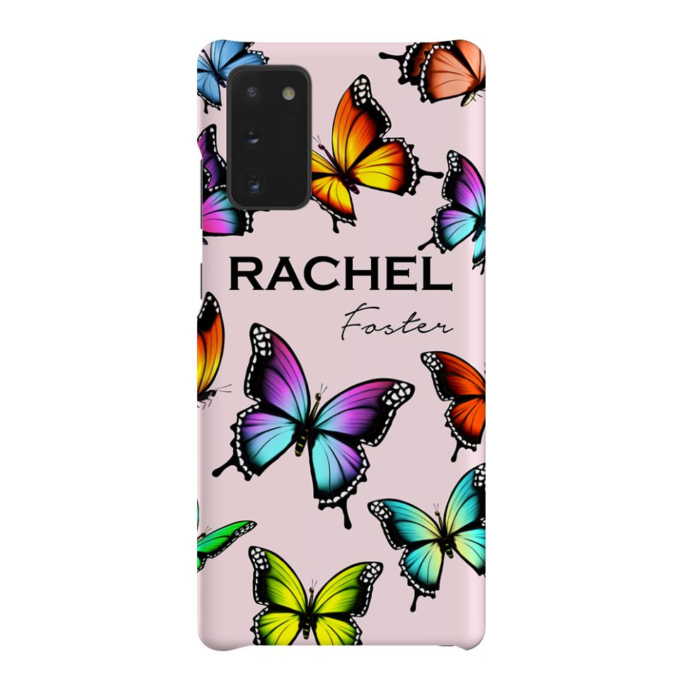 Personalised Butterfly Name Samsung Galaxy Note 20 Case