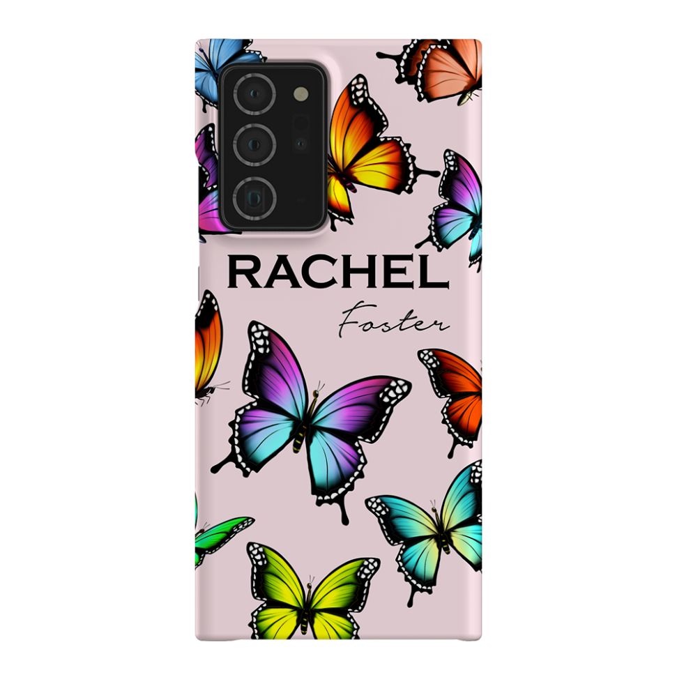 Personalised Butterfly Name Samsung Galaxy Note 20 Ultra Case