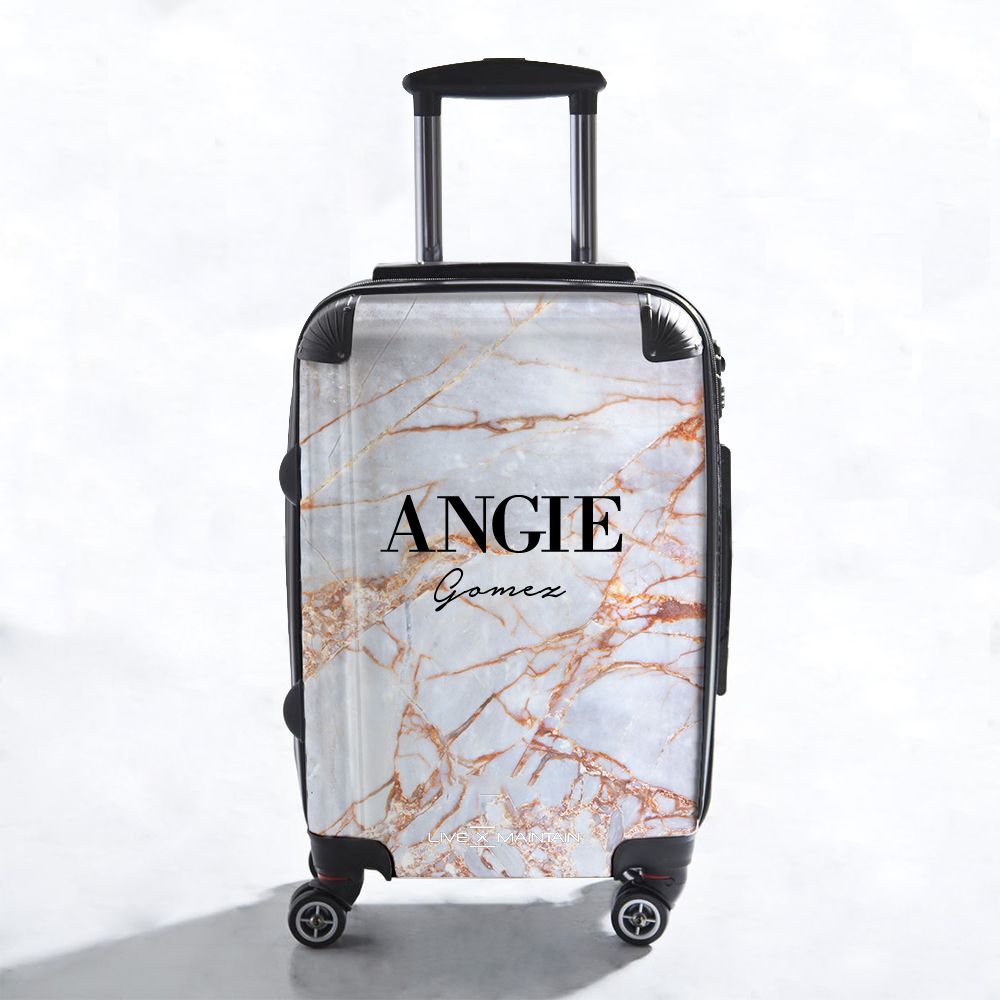 Personalised Fragment Marble Name Suitcase