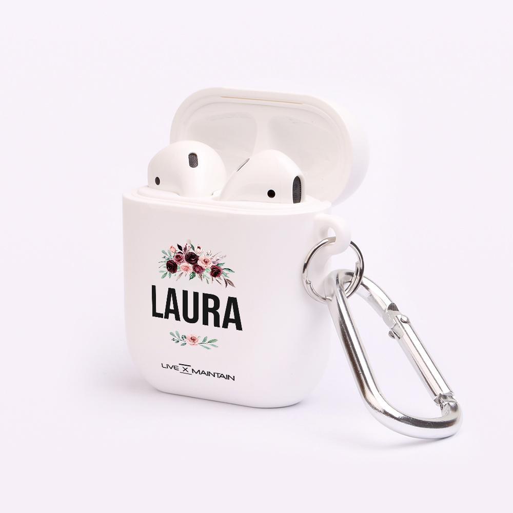 Personalised Floral Name AirPod Case
