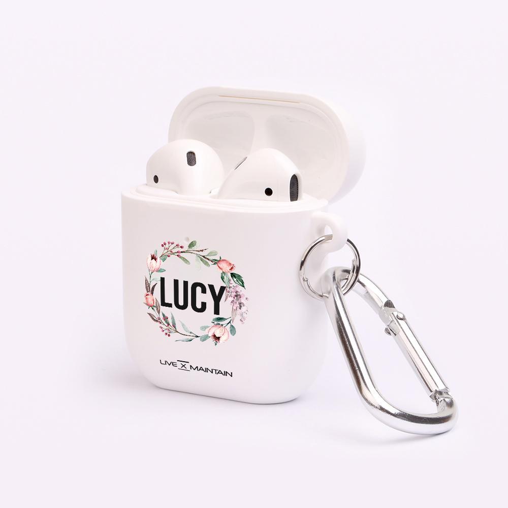 Personalised Floral Reef Name AirPod Case