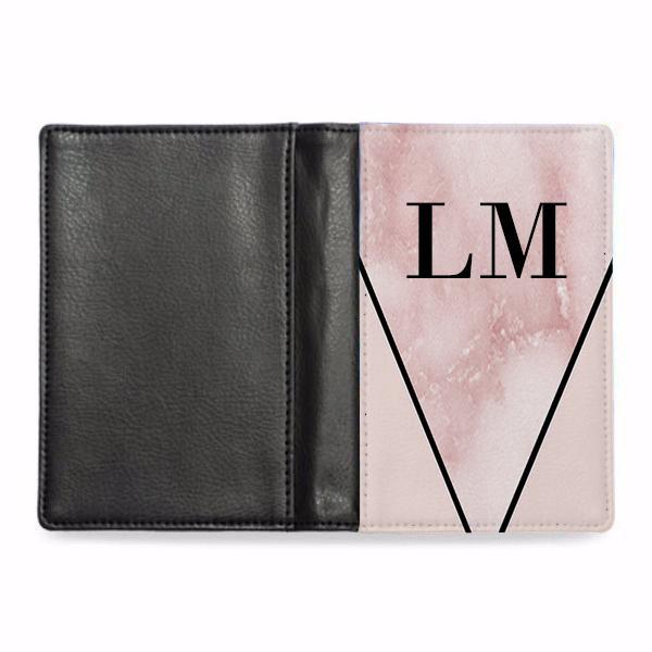 Personalised Sivec Rosa x Pink Initials Passport Cover