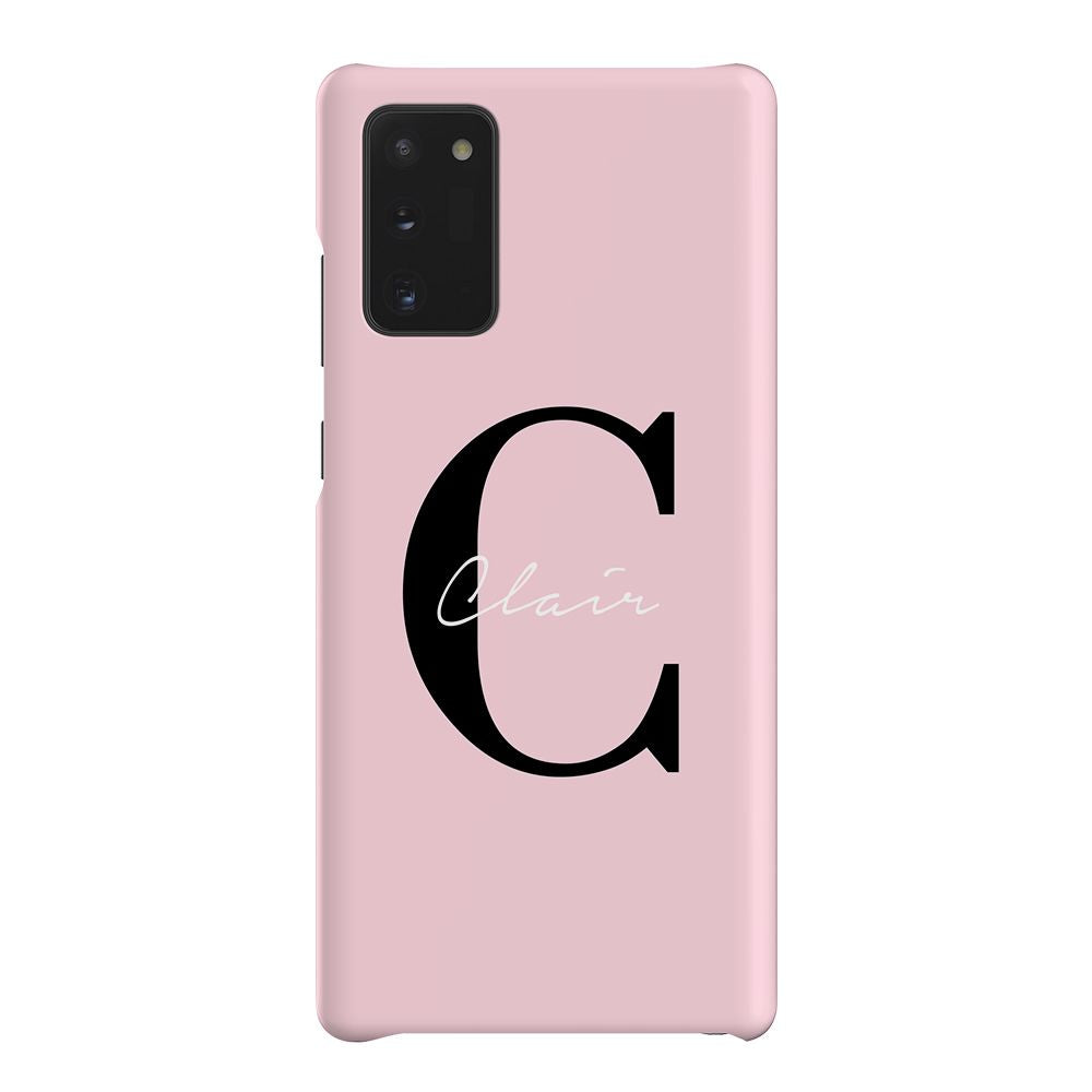 Personalised Bloom Name Initial Samsung Galaxy Note 20 Case