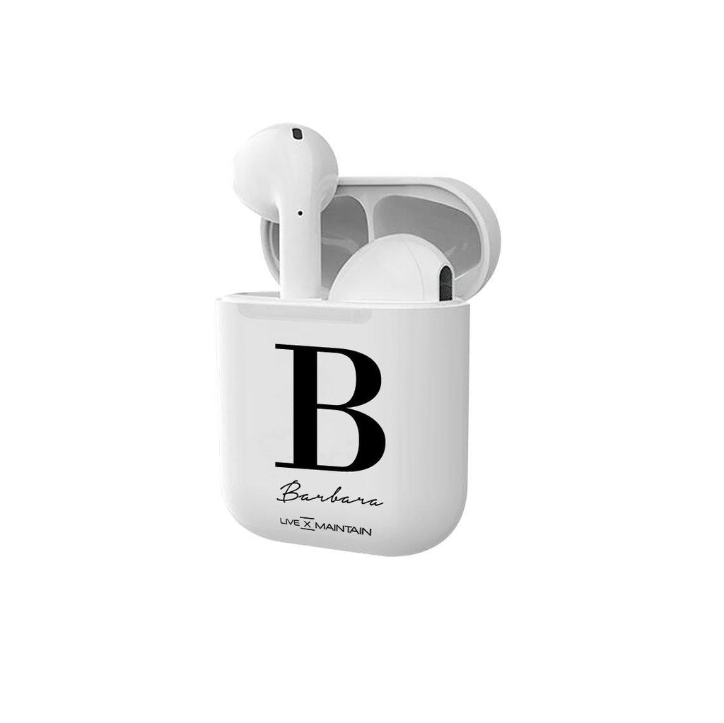 Personalised Name Initial Smart Earbuds