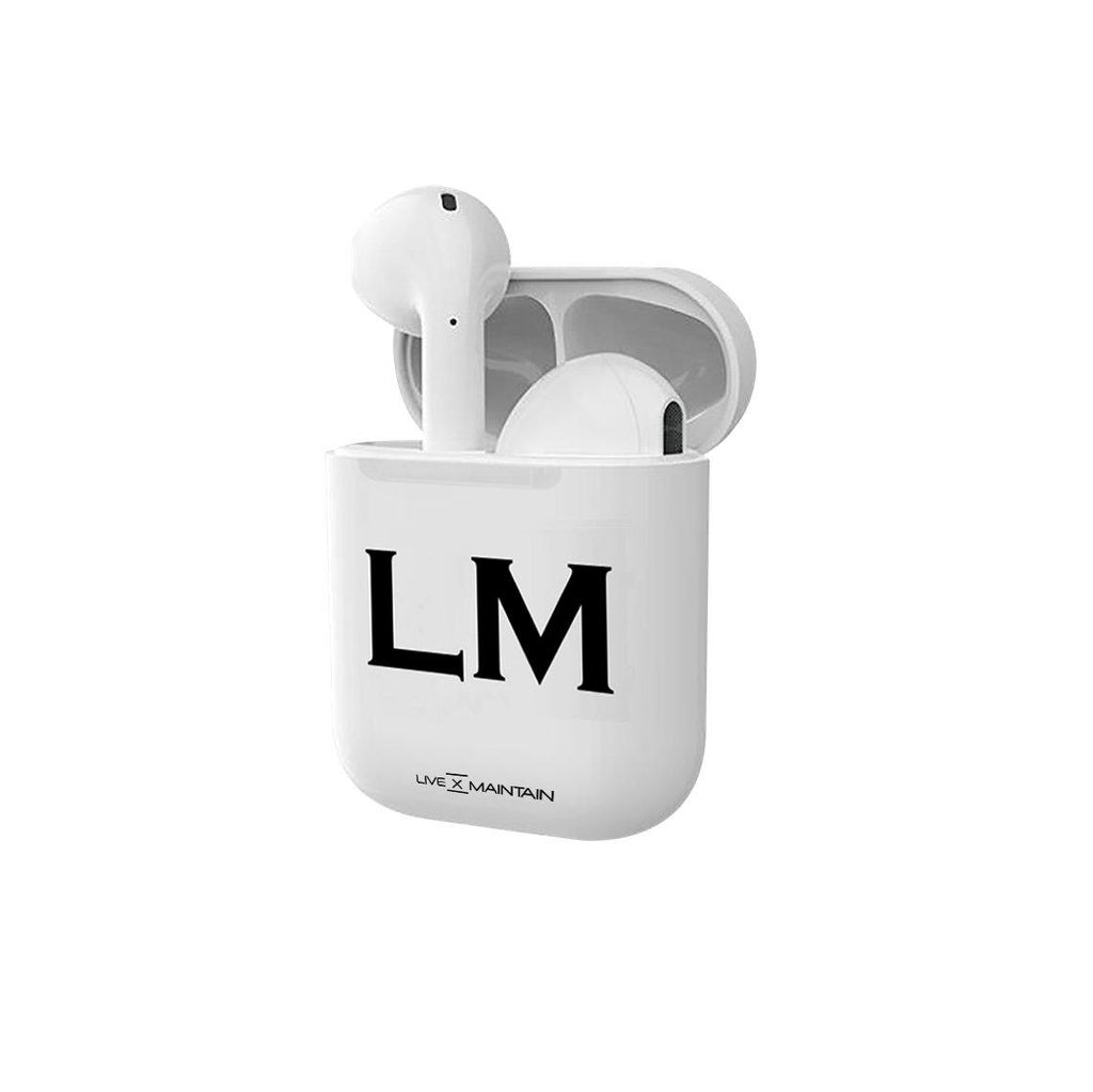 Personalised Bold Initial Smart Earbuds