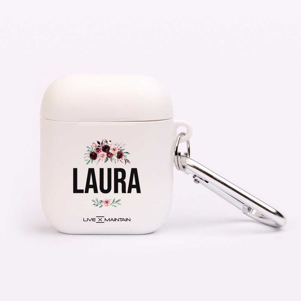 Personalised Floral Name AirPod Case