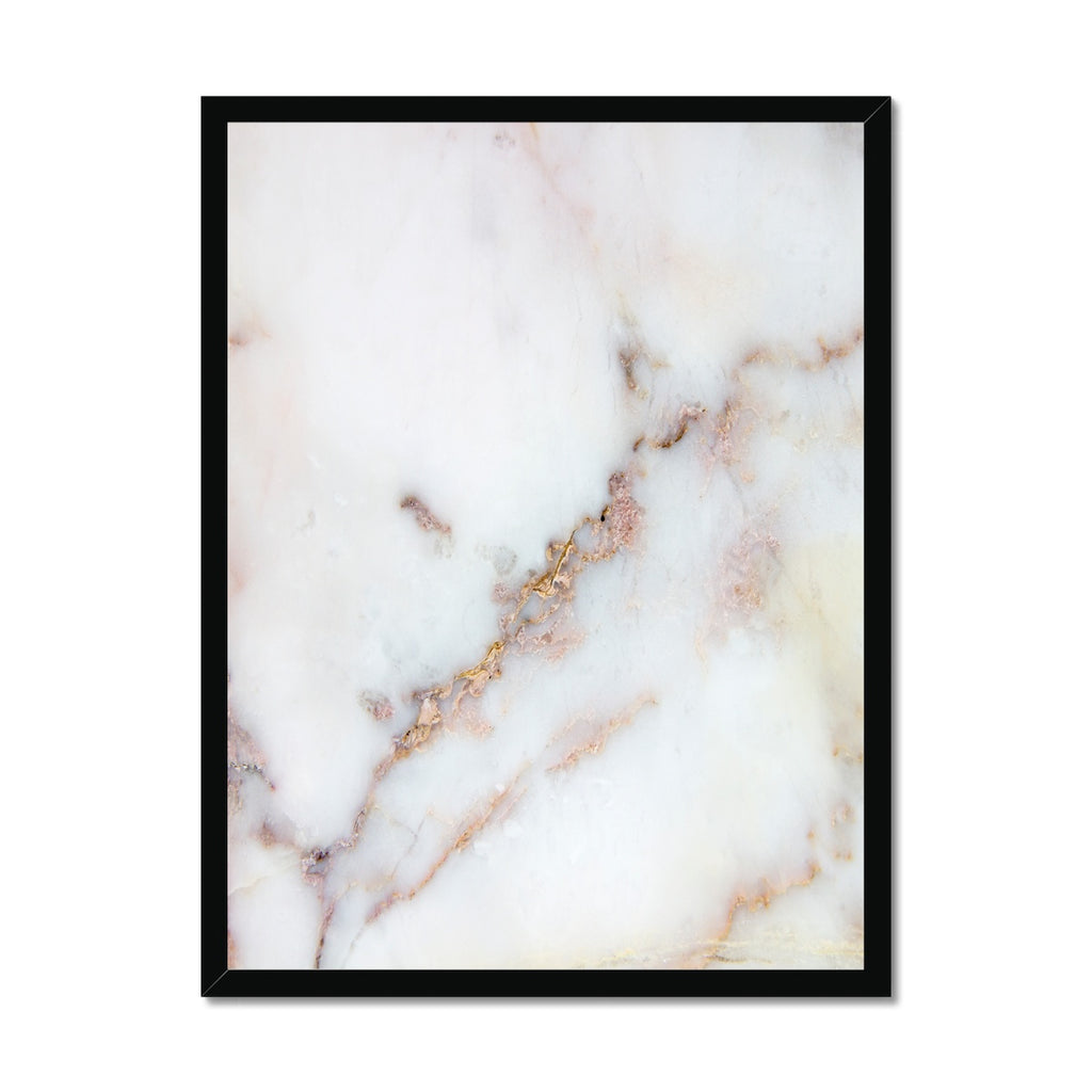 Gold Stained Marble Canvas Framed Print